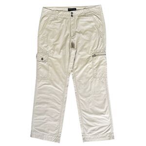 Kenneth Cole Men Cargo Pants 34x30 Beige Utility Straight Cotton Casual Workwear